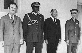 Assad, Amin, Sadat, and Gaddafi, 1972